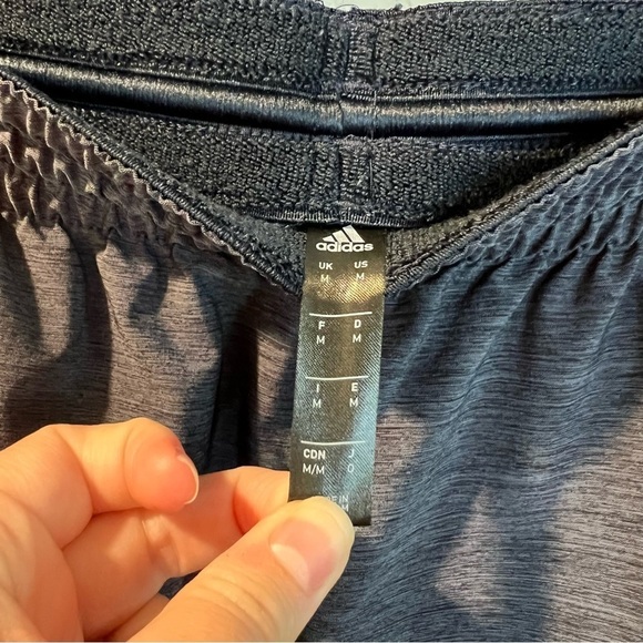 Men’s Adidas blue gray patterned athletic shorts size medium M - Picture 3 of 5